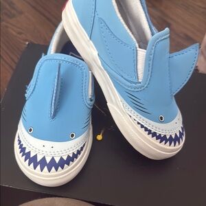 Vans Blue and White Shark Sneakers